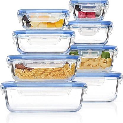 Vtopmart Glass Food Storage Containers with Lids - 8 / 15 / 18 Pack, Airtight Bento Boxes for Leftovers and Picnics #dealsforyoudays