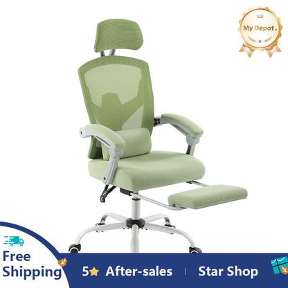 Ergonomic Office Chair, High Back Computer Mesh Swivel Rolling Desk Chair with Adjustable Headrest (Optional with/without Footrest)