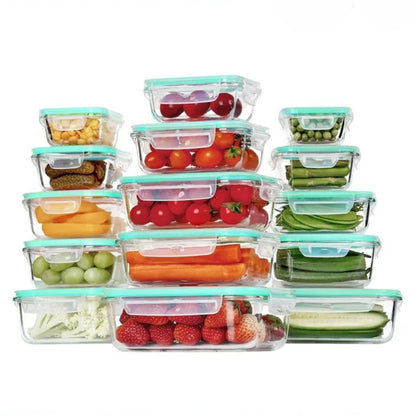Vtopmart Glass Food Storage Containers with Lids - 8 / 15 / 18 Pack, Airtight Bento Boxes for Leftovers and Picnics #dealsforyoudays