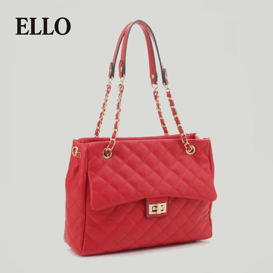 Women's Quilted Chain Crossbody Tote Bag – Affordable Vegan Leather, Classic Flap Shoulder Bag for School and Work – Stylish Everyday Tote, Perfect Gift for Women in Multiple Colors